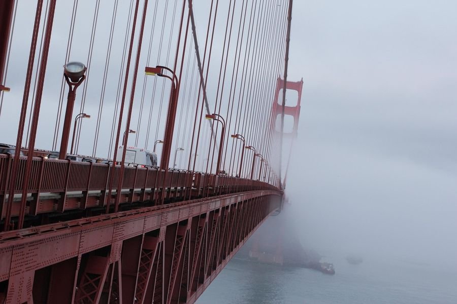 The Golden Gate in fog